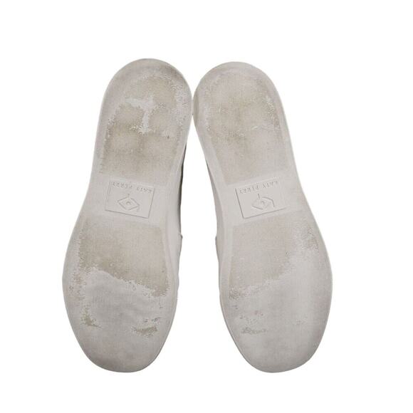 Katy Perry Shoes Womens 6 Sneaker Slip On Casual Cherry Sequin Kerry Flats White - Picture 10 of 13